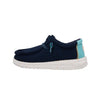HEYDUDE Boy's Wally Heathered Mesh Navy Size 5 | Youth's Shoes | Youth Slip-on Loafers | Comfortable & Light-Weight