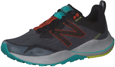 New Balance Men's Dynasoft Nitrel V4 Trail Running Shoe, Lead/Sulphur Yellow, 9.5