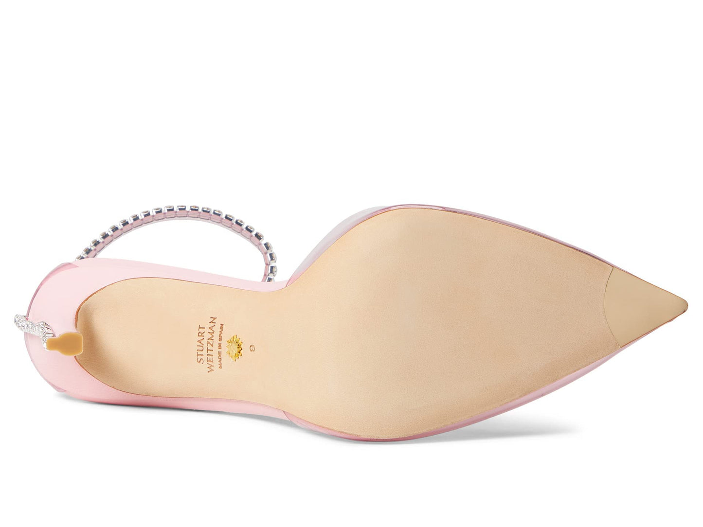 Stuart Weitzman Stuart Glam 100 Strap Pump Light Pink/Cotton Candy/Clear 6 B