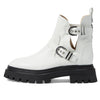 Stuart Weitzman Maverick Bedford Moto Bootie White 8.5 B