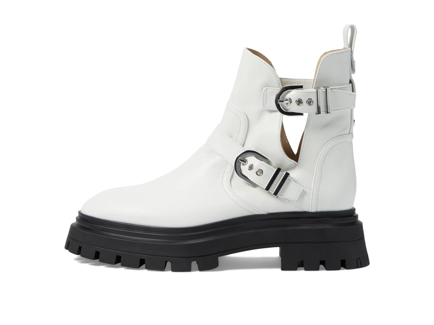 Stuart Weitzman Maverick Bedford Moto Bootie White 8.5 B