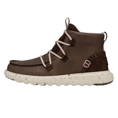 HEYDUDE Reyes Boot Leather Cocoa Size 5 | Women's Boots | Women's Pull on Boots | Comfortable & Light-Weight
