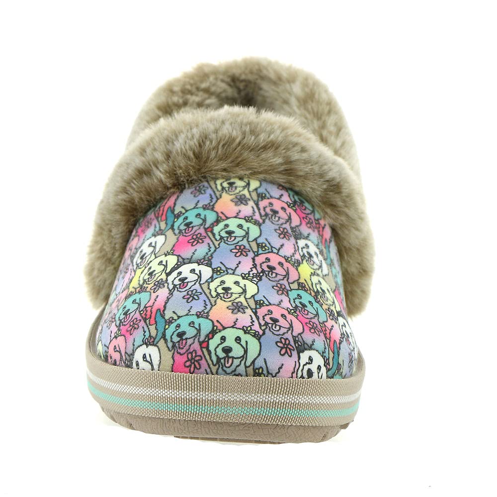 Skechers Bobs Too Cozy Aloha Doodle Womens Slipper 9 BM US NaturalMultiDog