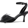 Stuart Weitzman Womens Blushing Bow 75 San Black, 7.5 Medium