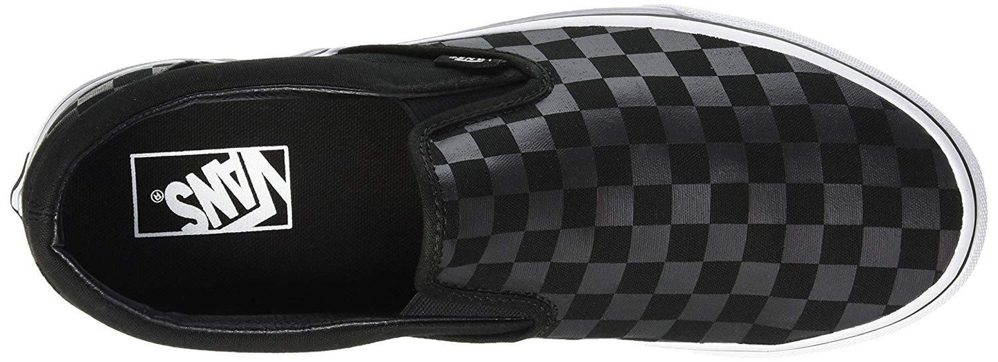 Vans Women's Trainers, Black Pewter Checkerboard, Womens 12