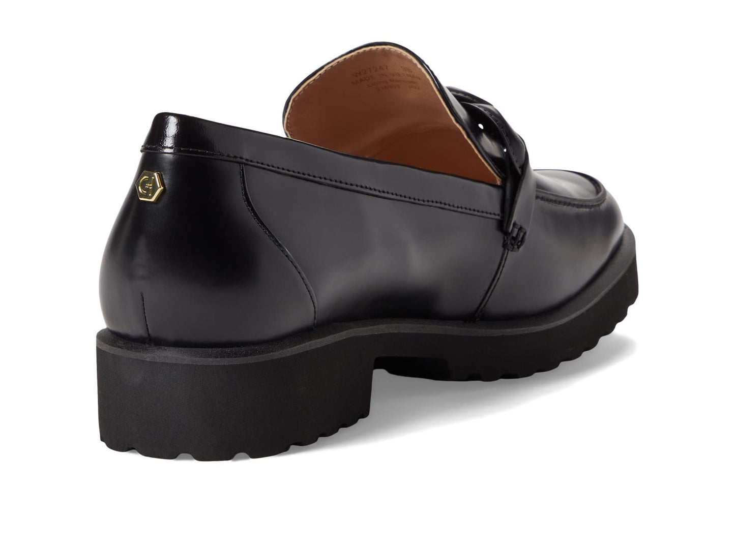 Cole Haan Women's Geneva Chain Loafer, Dark Latte Suede, 8