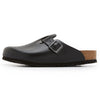 Birkenstock Unisex Boston Soft Footbed, Black Amalfi Leather, 38 M EU