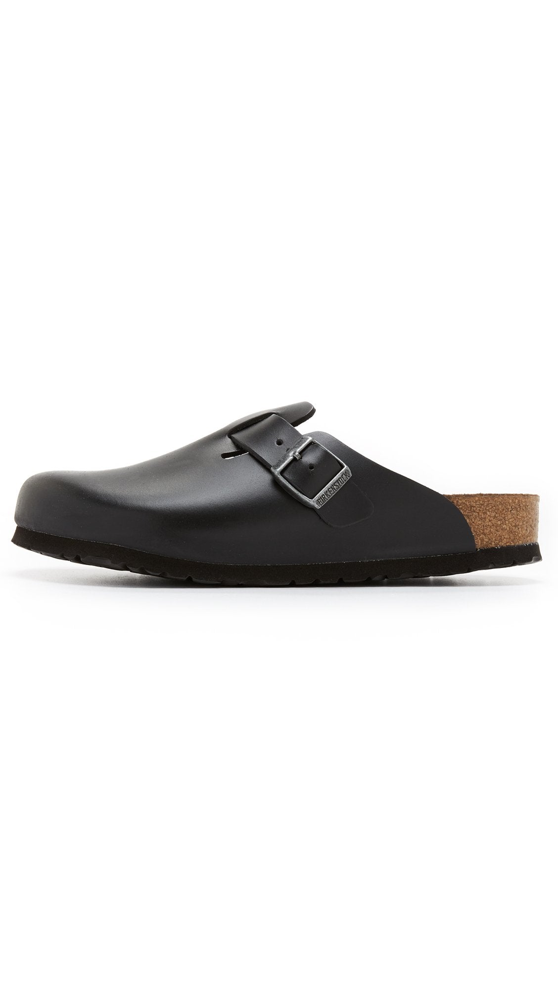 Birkenstock Unisex Boston Soft Footbed, Black Amalfi Leather, 38 M EU