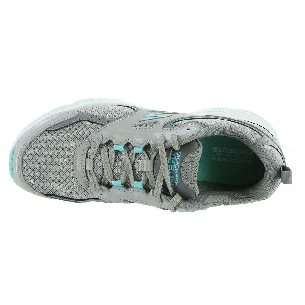 Skechers Women's Go Run Consistent Sneaker, Gray/Turquoise, 7.5 Wide