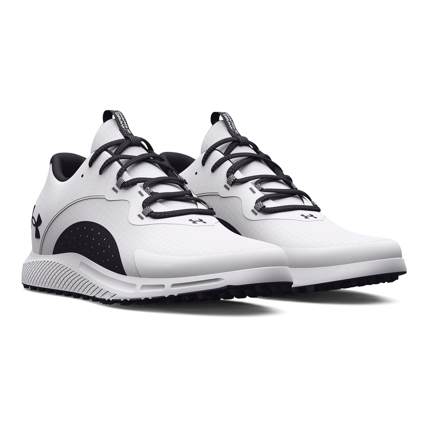 Under Armour Men's Charged Draw 2 Spikeless Cleat, (100) White/Black/Black, 8, US