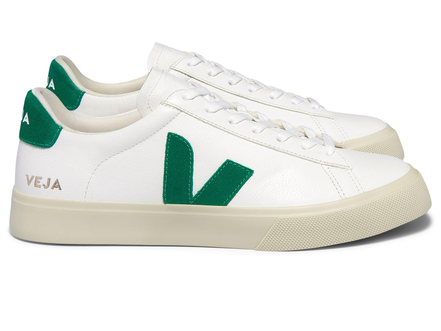 VEJA Women's Campo Sneaker, Extra White/Emeraude, 6.5