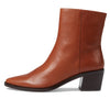 Madewell The Everten Ankle Boots for Women in Leather - Soft Lining - Padded Leather Footbed - Stacked Heel Warm Cinnamon 8 M
