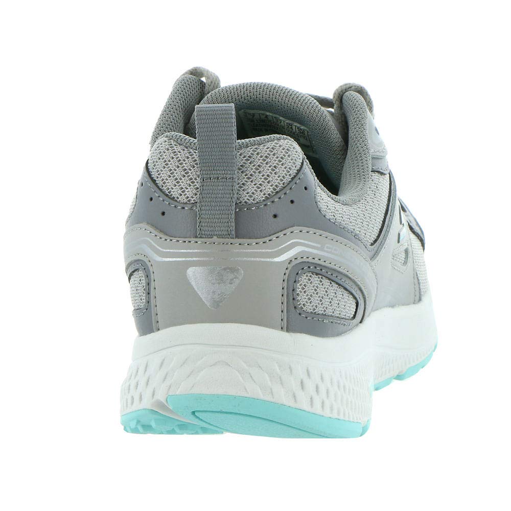 Skechers Women's Go Run Consistent Sneaker, Gray/Turquoise, 8.5