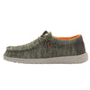 HEYDUDE Boy's Wally Youth Stretch Sage Size 6 | Boy’s Shoes | Boy's Lace Up Loafers | Comfortable & Light-Weight