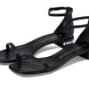 Stuart Weitzman Nudistcurve Pearl Flat Sandal Black 8.5 B