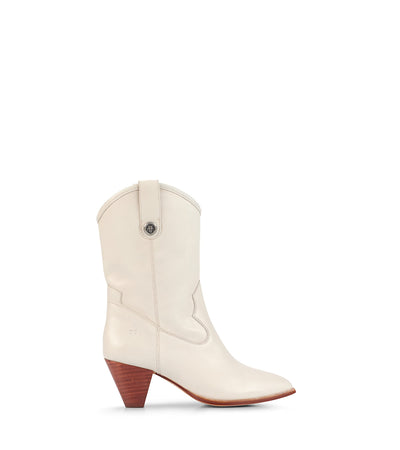 Frye Women's June Western, White - 8.5M