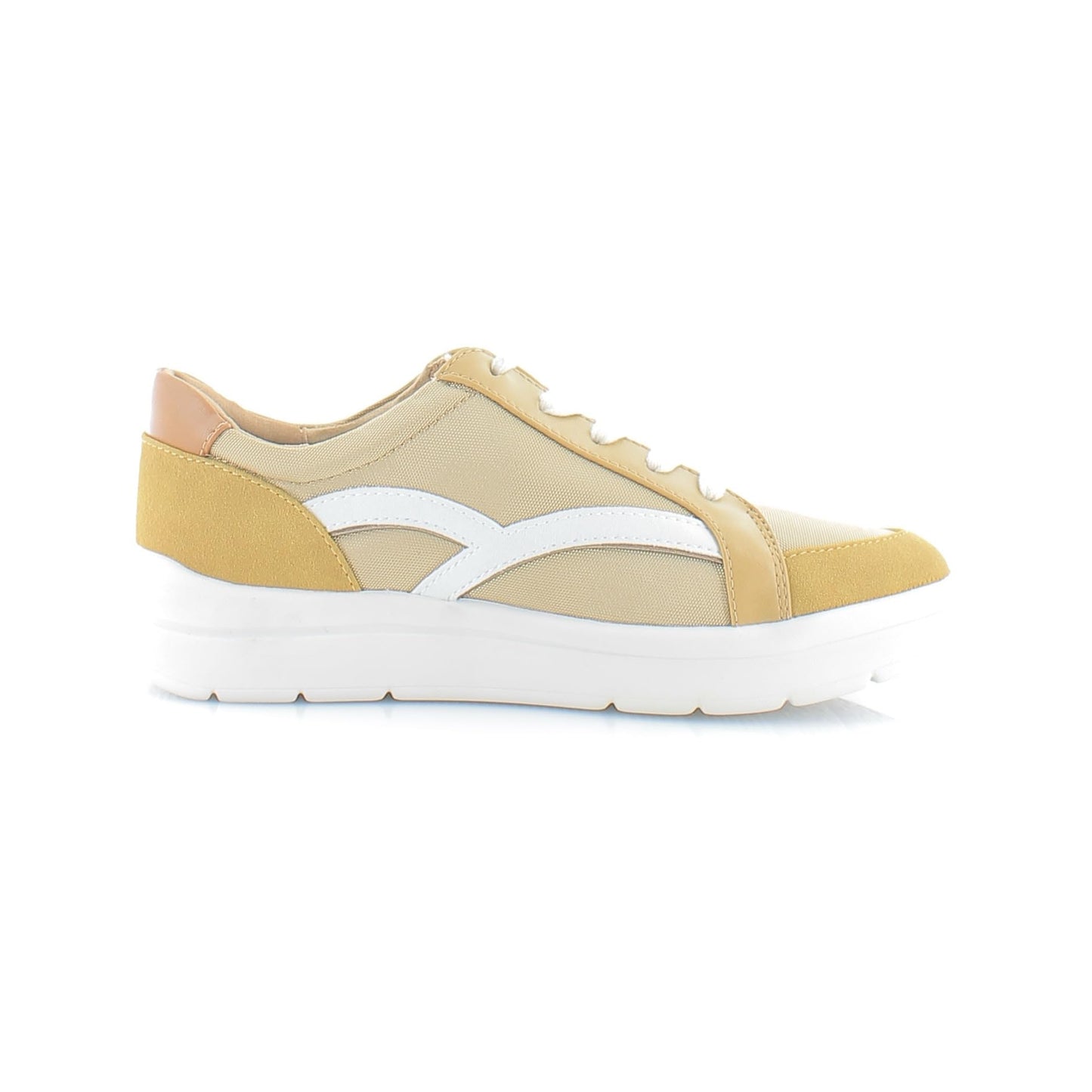 Rockport Truflex Navya Retro Sneaker Mustard Textile/Synthetic Eco 8 W (C)
