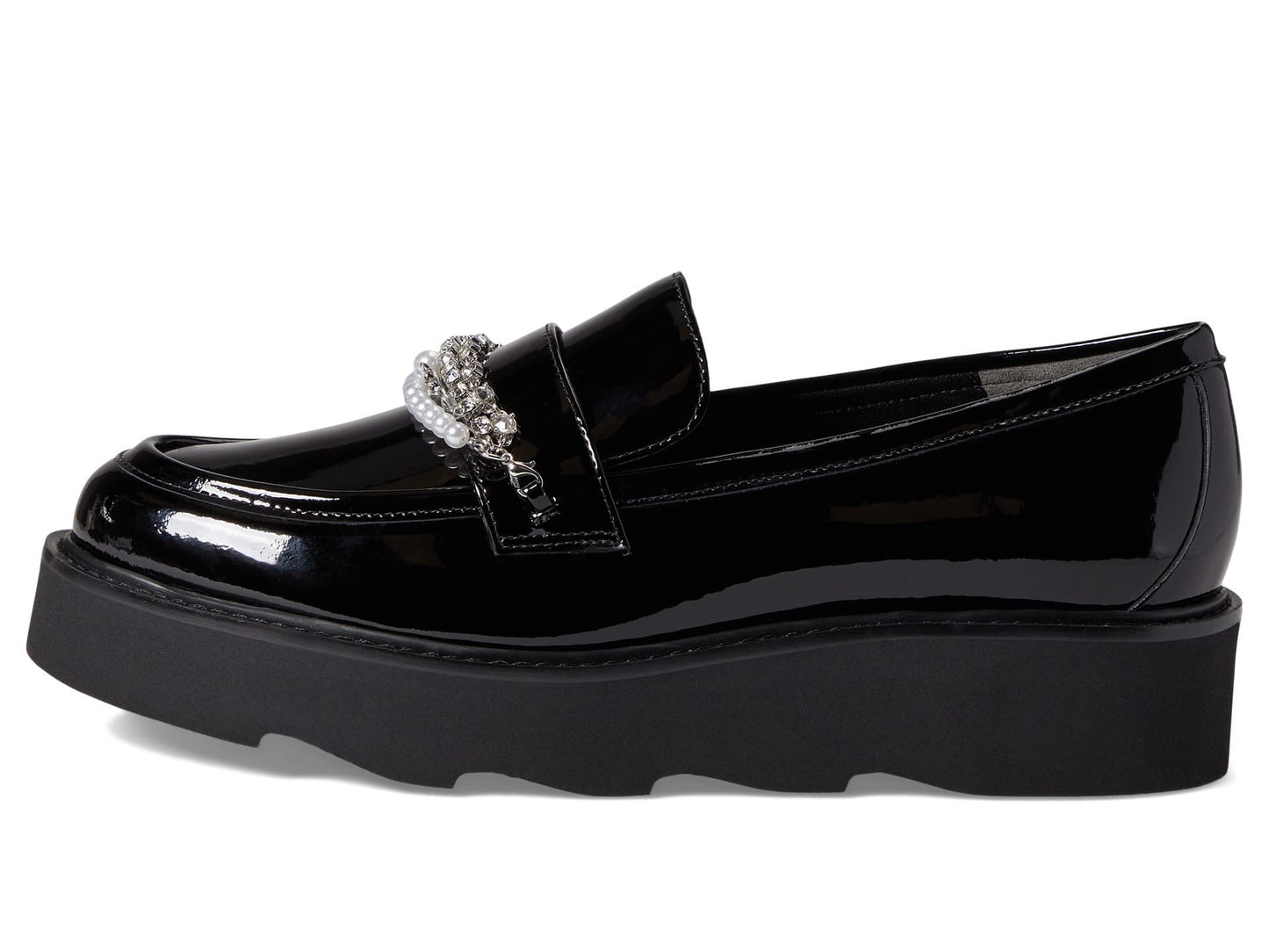 Stuart Weitzman Pearldrop Platform Loafer Black 5.5 B