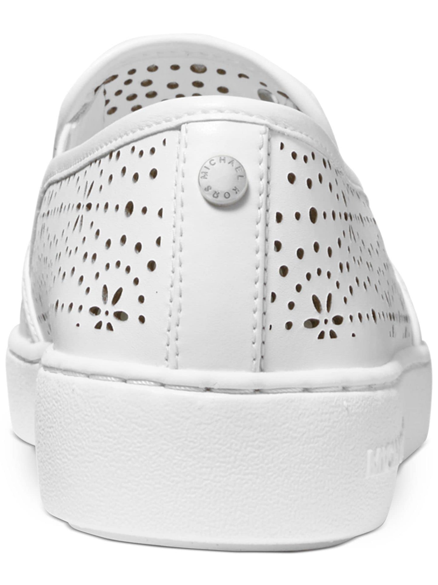 Michael Michael Kors Kane Perforated Slip-On Sneakers Size 10 Optical White