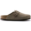 The Birkenstock Boston in the classic taupe suede.