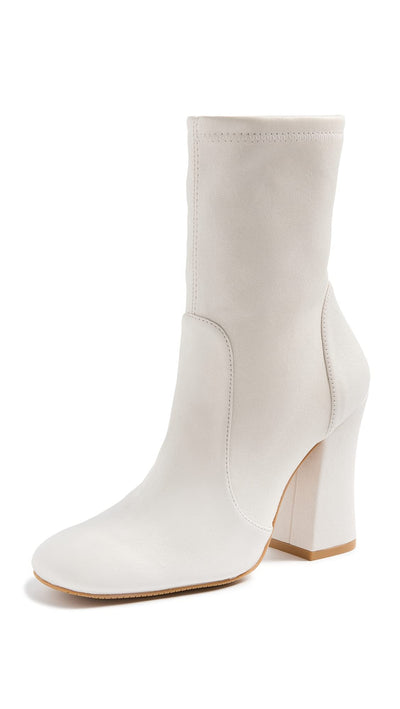 Stuart Weitzman Curveblock 100 Bootie White 9 B