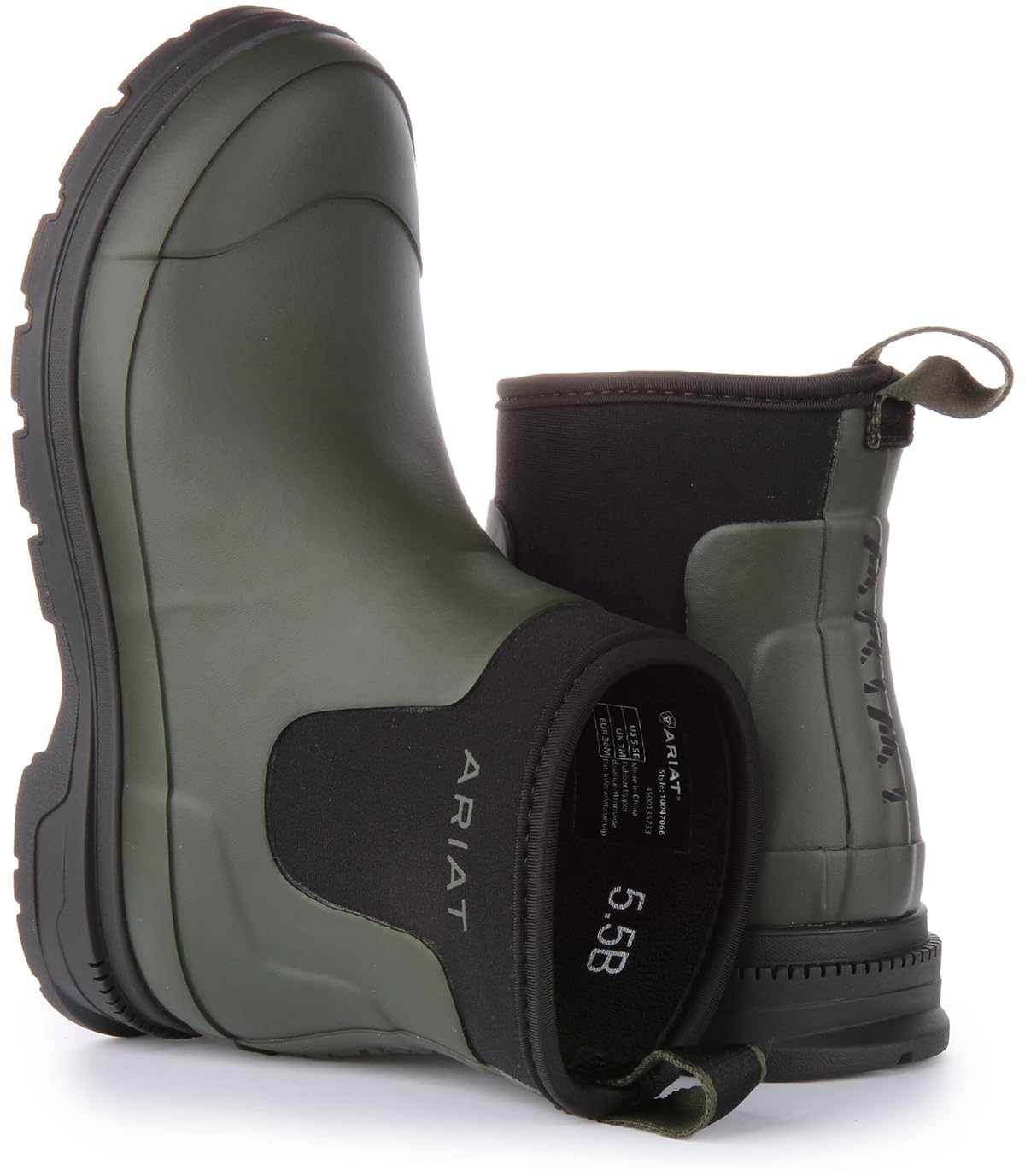 ARIAT Kelmarsh Shortie Rubber Boots Dark Olive 5.5 B (M)