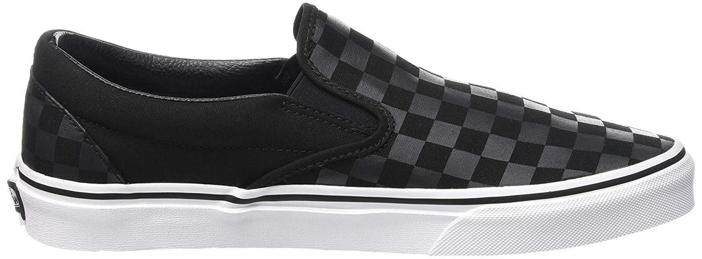 Vans Women's Trainers, Black Pewter Checkerboard, Womens 12