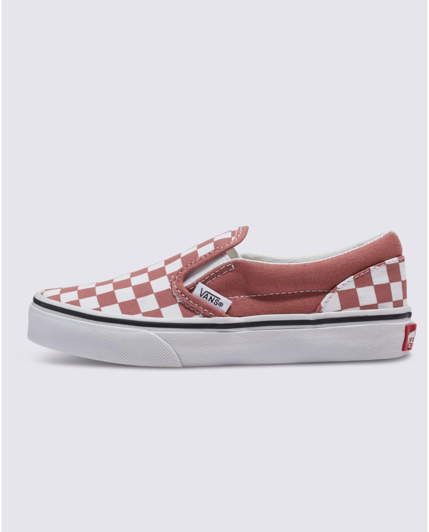 Vans Kids Unisex Classic Slip-On (Little Kid) Color Theory Checkerboard Withered Rose 3 Little Kid M