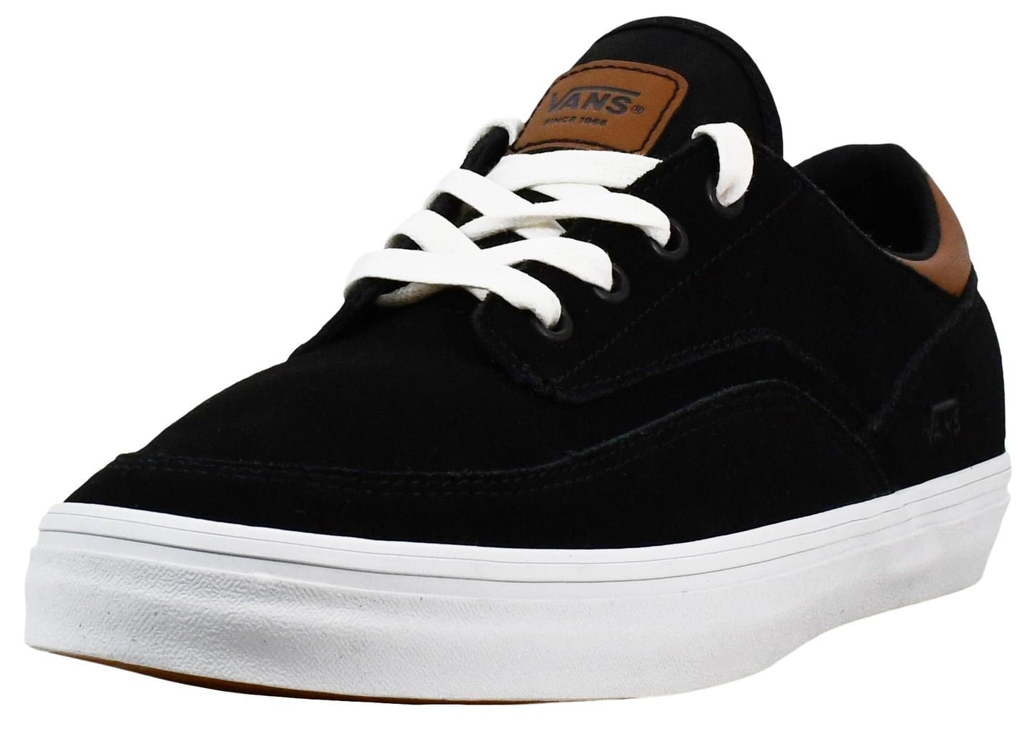 Vans Men's Emmerson Deluxe Sneaker, Suede Black/Brown, 11.5 M US