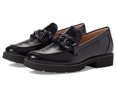Cole Haan Women's Geneva Chain Loafer, Dark Latte Suede, 8