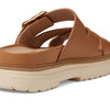 Cole Haan Fraya Slide Sandal - Sandals for Women - Leather Upper - Open Toe - Ankle Strap - Lightweight Tea Leaf Nubuck 6 B - Medium