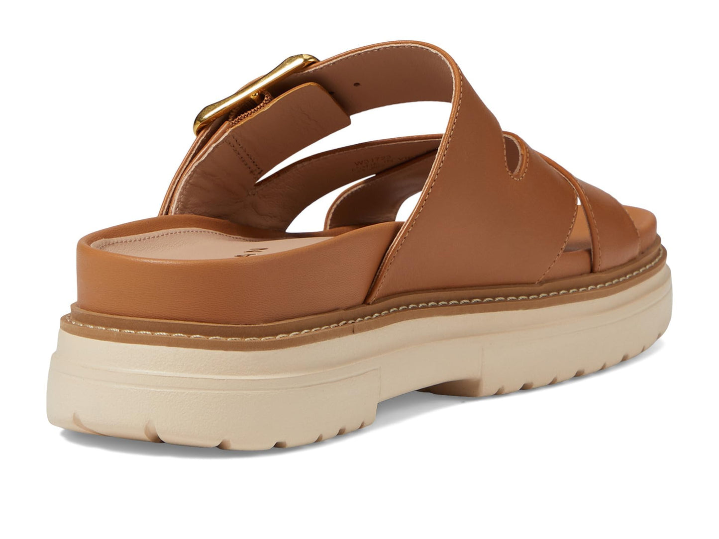 Cole Haan Fraya Slide Sandal - Sandals for Women - Leather Upper - Open Toe - Ankle Strap - Lightweight Tea Leaf Nubuck 6 B - Medium