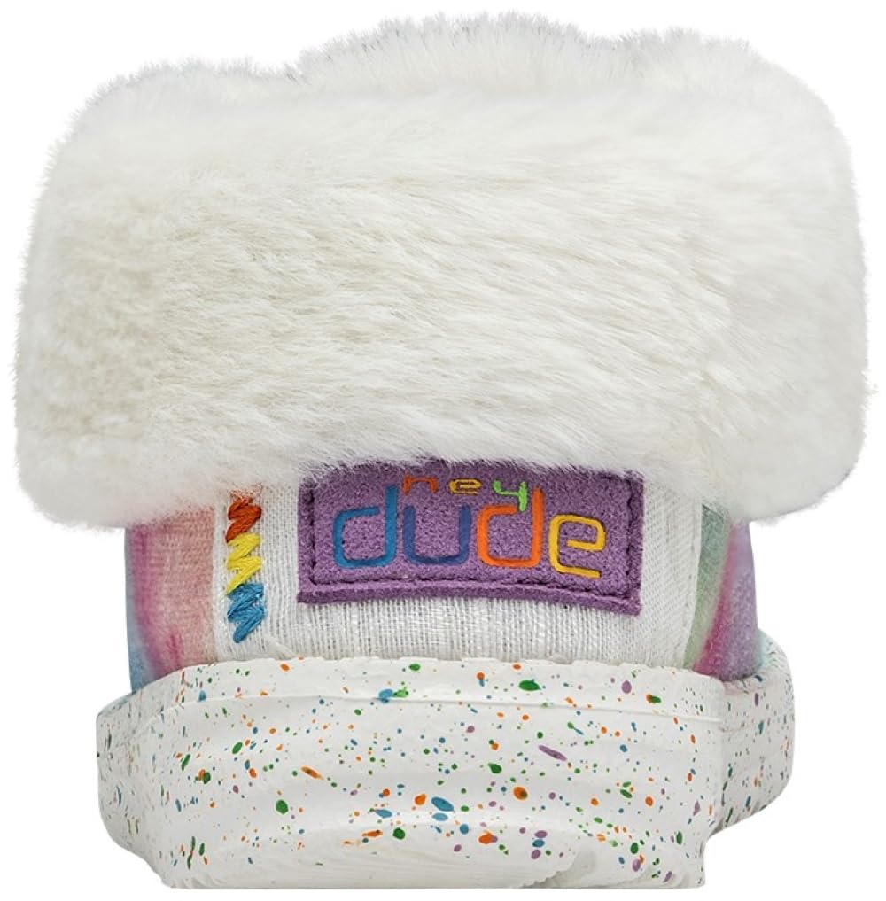 HEYDUDE Girl's Britt Toddler Rainbow Dreamer Size 8 | Girl's Shoes | Girl's Lace Up Boots | Comfortable & Light-Weight