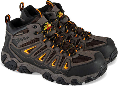 Thorogood 804-4291 Men's Crosstrex Series - Mid Cut Waterproof, Composite Toe Hiker, Brown/Orange - 13 W US