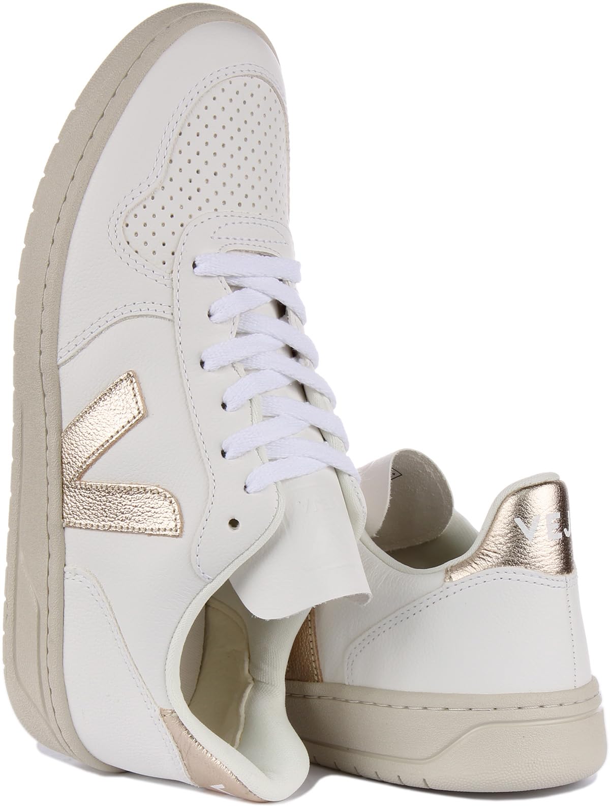 VEJA V-10 Extra White/Platine EU 46 (US Men's 12) M