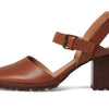 Madewell The Claudie Heeled Lugsole Mary Jane in Leather - Ankle Strap with Buckle Closure, and Stylish Women's Sandals Dried Maple 9 M