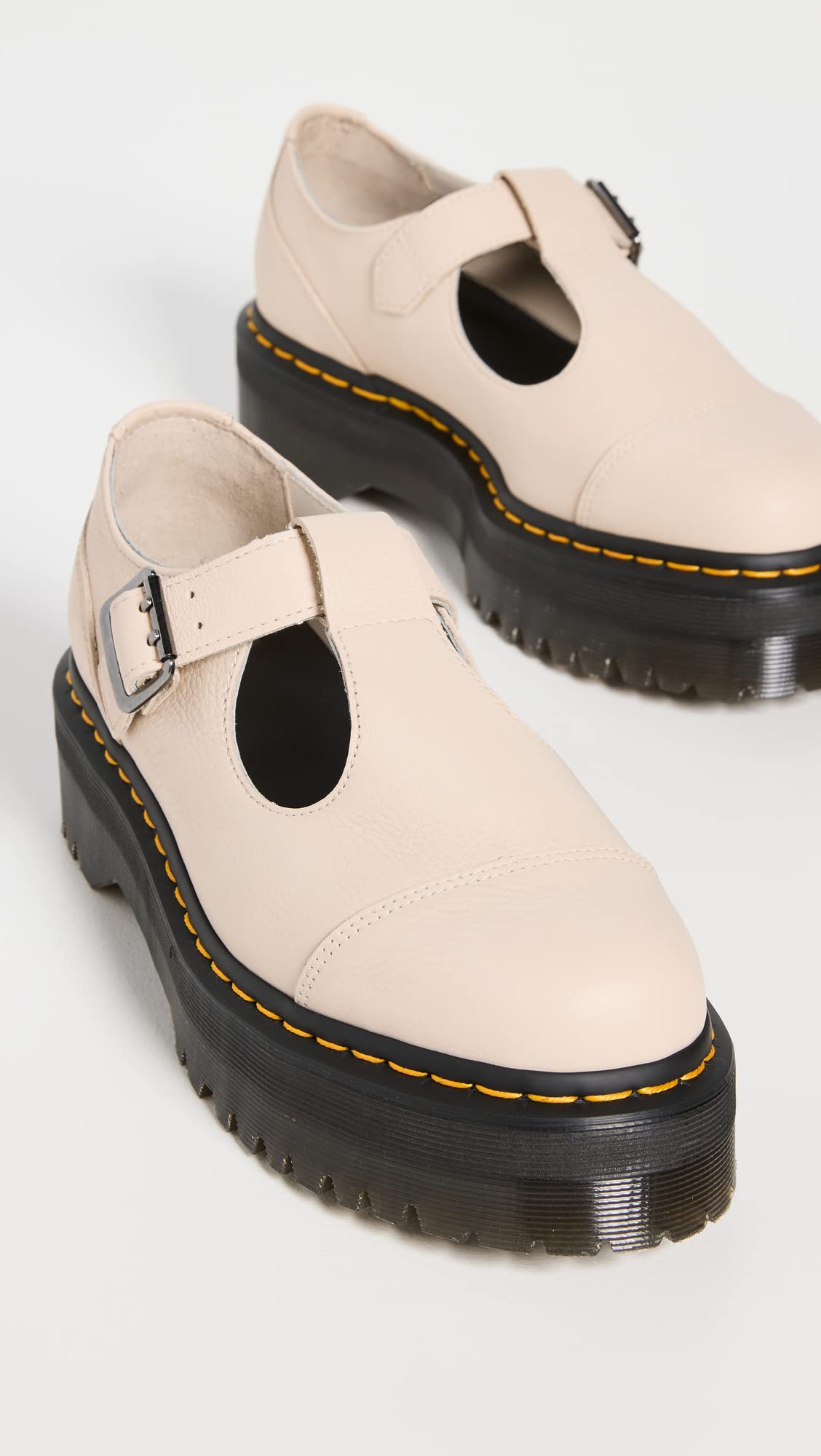 Dr. Martens Women's Bethan Loafers, Parchment Beige Pisa, Tan, 11 Medium US