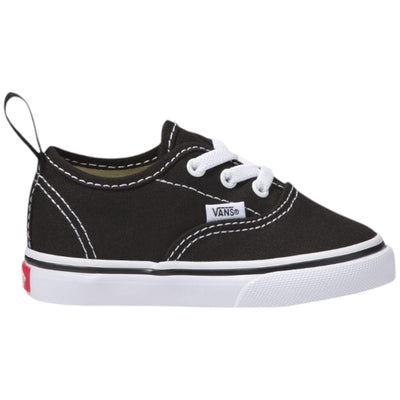 Vans Toddler T Authentic Elastic LACE Black True White Size 4