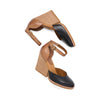 KORK-EASE Women's Christie Wedge, Hand-Finished Leather, Breathable Lining, High-Traction Rubber Outsole, Black/Brown, 9M US