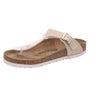 Birkenstock Women's Gizeh Patent Sandal, Sand, 8-8.5