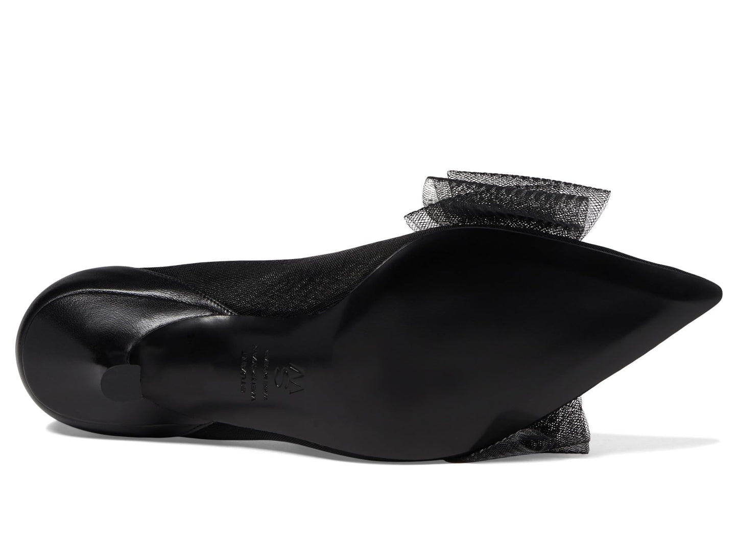 Stuart Weitzman Women's Blushing Bow 75 Pump, Black, 6
