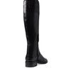 Cole Haan Women's Hampshire Riding Boot Equestrian, Black Leather/Black Suede, 8