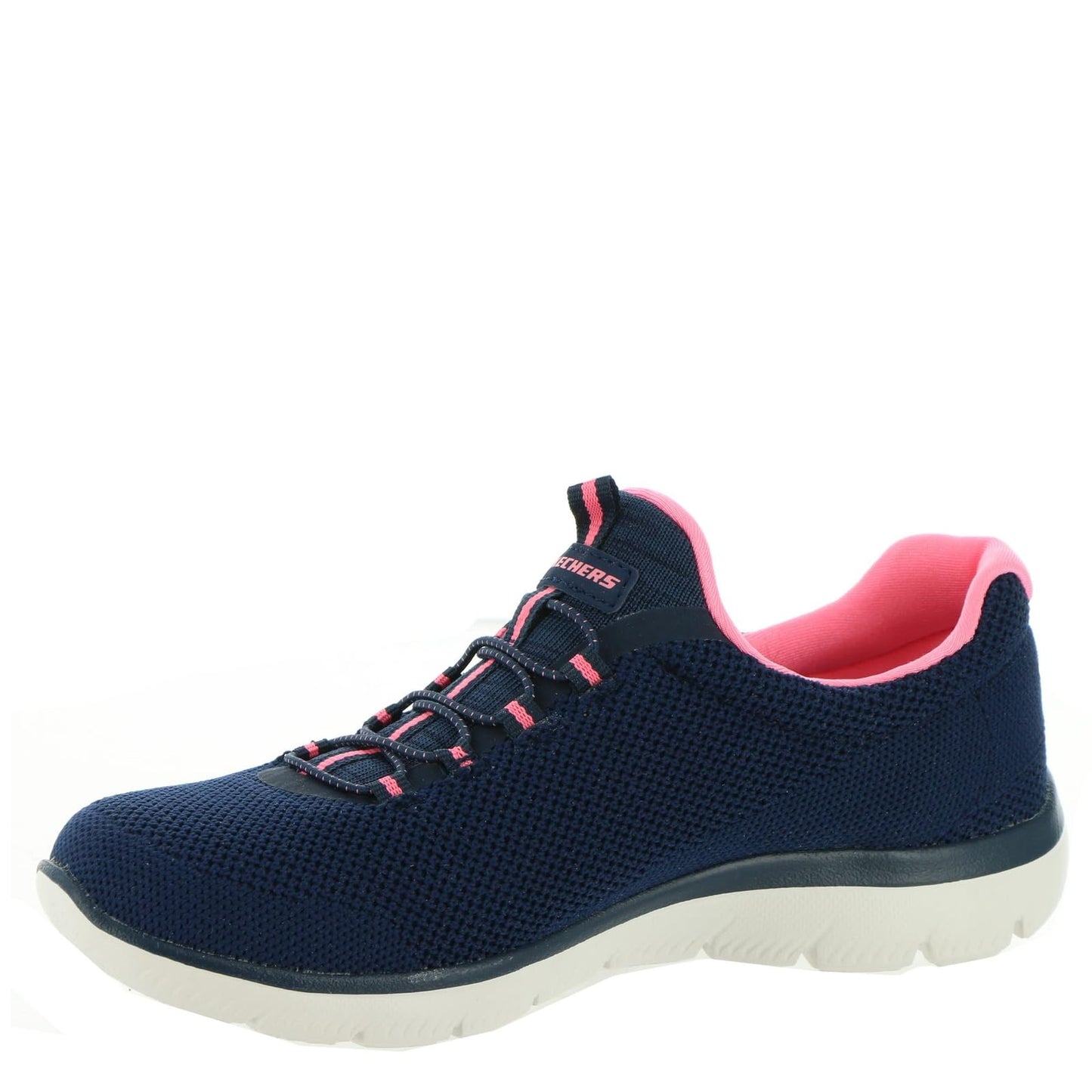 Skechers Women's Athleisure Sneaker, 8 M, Navy/Hot Pink