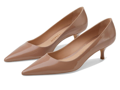 Stuart Weitzman Women's Stuart Kitten Pump, Fawn, 9