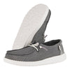 HEYDUDE Girl's Youth Wendy Metallic Sparkle Slip On Shoe, Charcoal Size 6 | Glitter Upper | Easy On Elastic Lace Sneaker