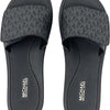 Michael Kors MK Signature Logo Print Wade Slide (Black, 11, us_footwear_size_system, adult, women, numeric, medium, numeric_11)
