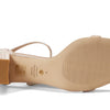 Stuart Weitzman Nudistcurve 75 Block Shine Sandal Adobe/Poudre 7.5 B