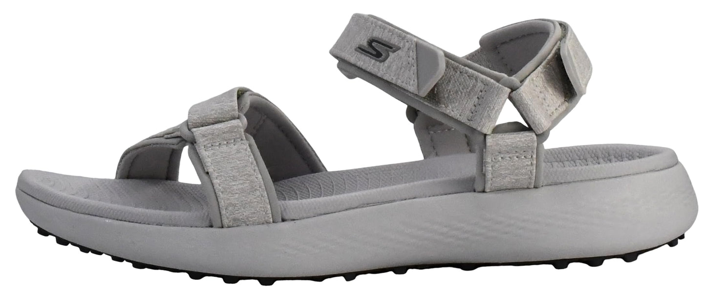 Skechers Women's 600 Spikeless Sandals Golf Shoe, Light Grey, 7 M US