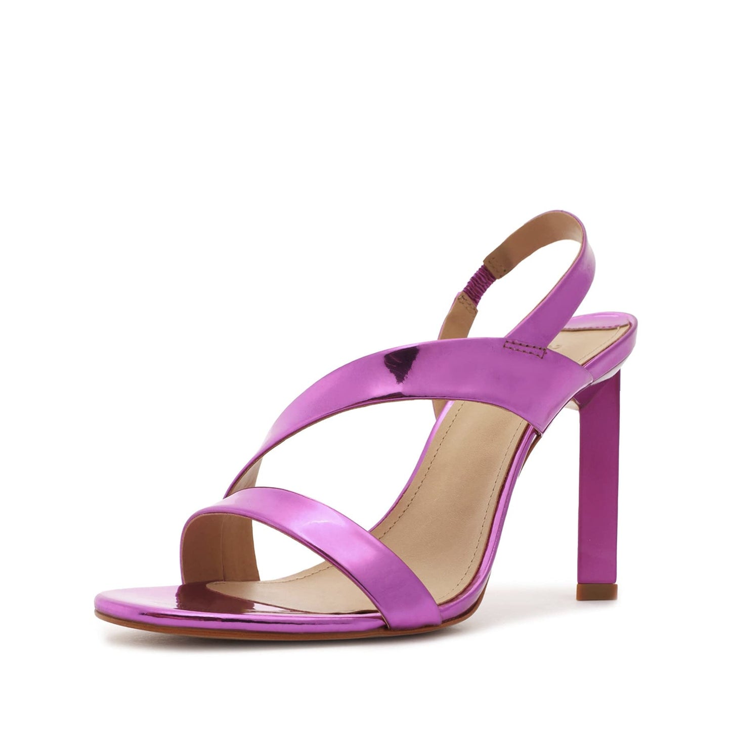 SCHUTZ Womens Kelly Leather Slingback Heels Pink 8 Medium (B,M)