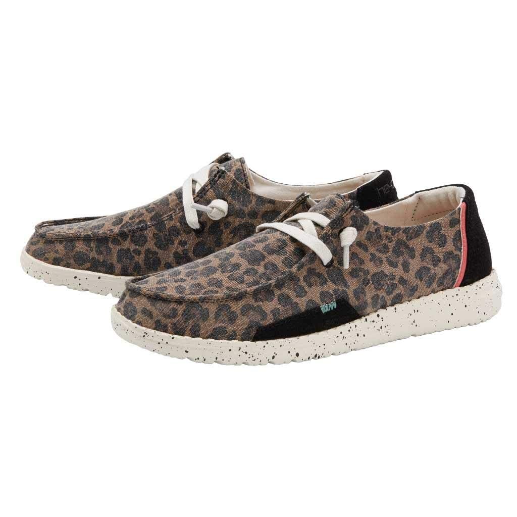Hey Dude Women's Wendy Jungle Brown Size 9 | Women’s Shoes | Women’s Lace Up Loafers | Comfortable & Light-Weight